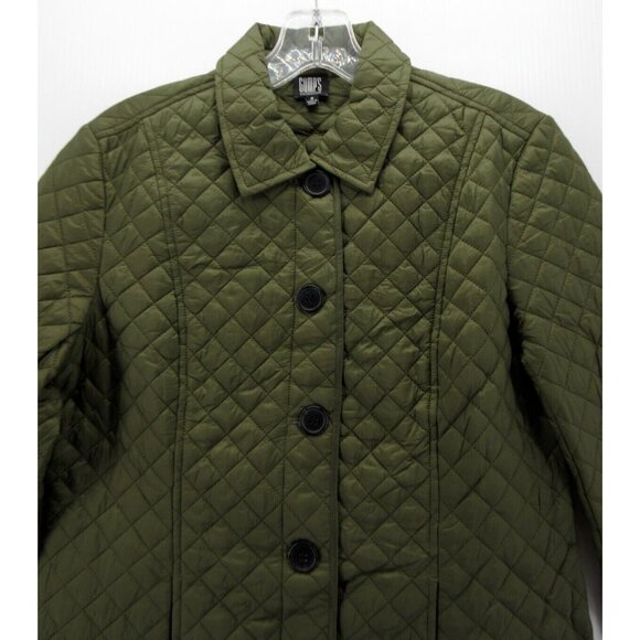 Gumps San Francisco Jacket Small Quilted Coat Button Up Insulated - Picture 2 of 11